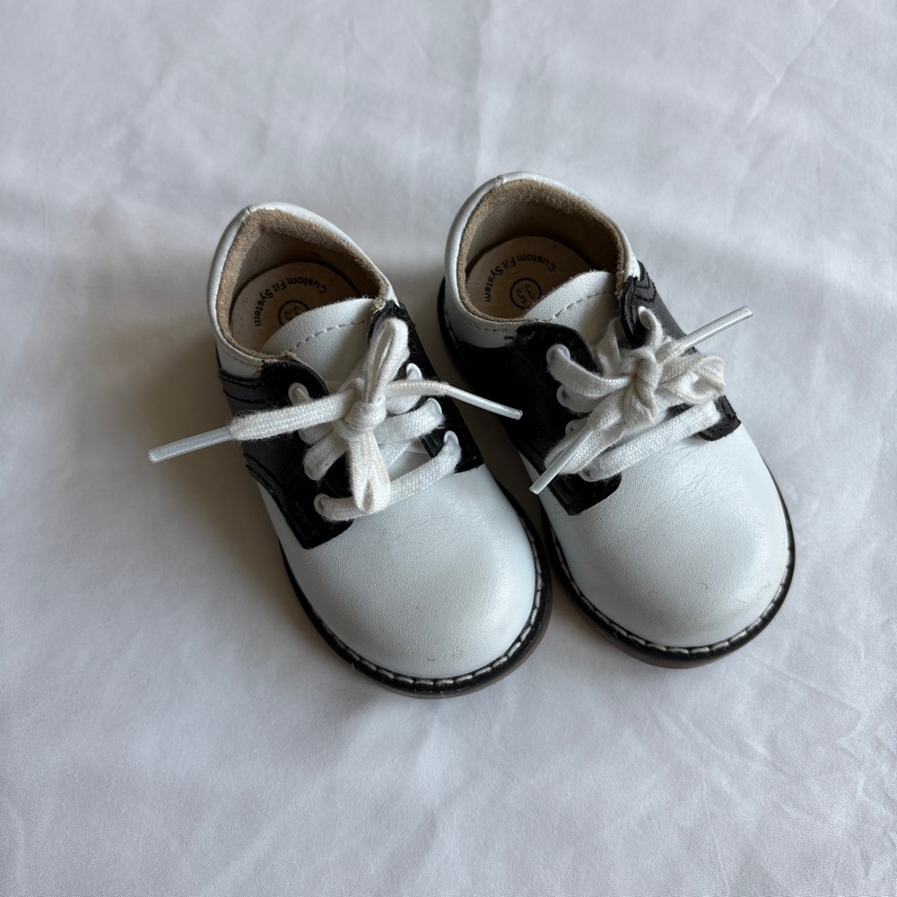 Classic Footmates Black and White Kids Shoes